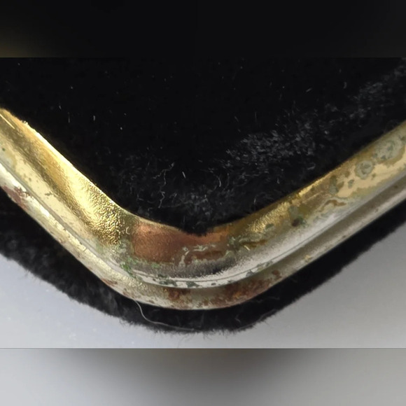 Vintage Black Velvet Clutch Purse - Picture 9 of 12